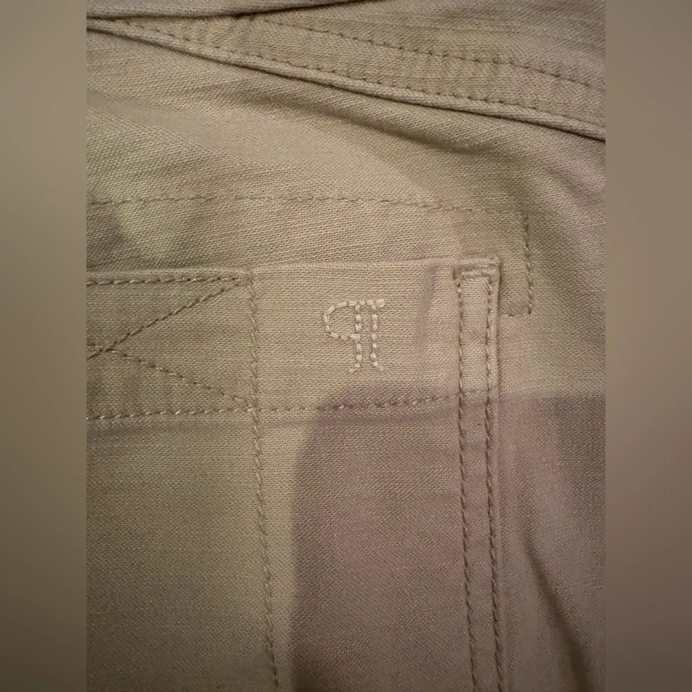 Pilcro The Wanderer Patchwork Utility Jean Sz 26 Beige Mid Rise Relaxed Fit - Picture 6 of 8